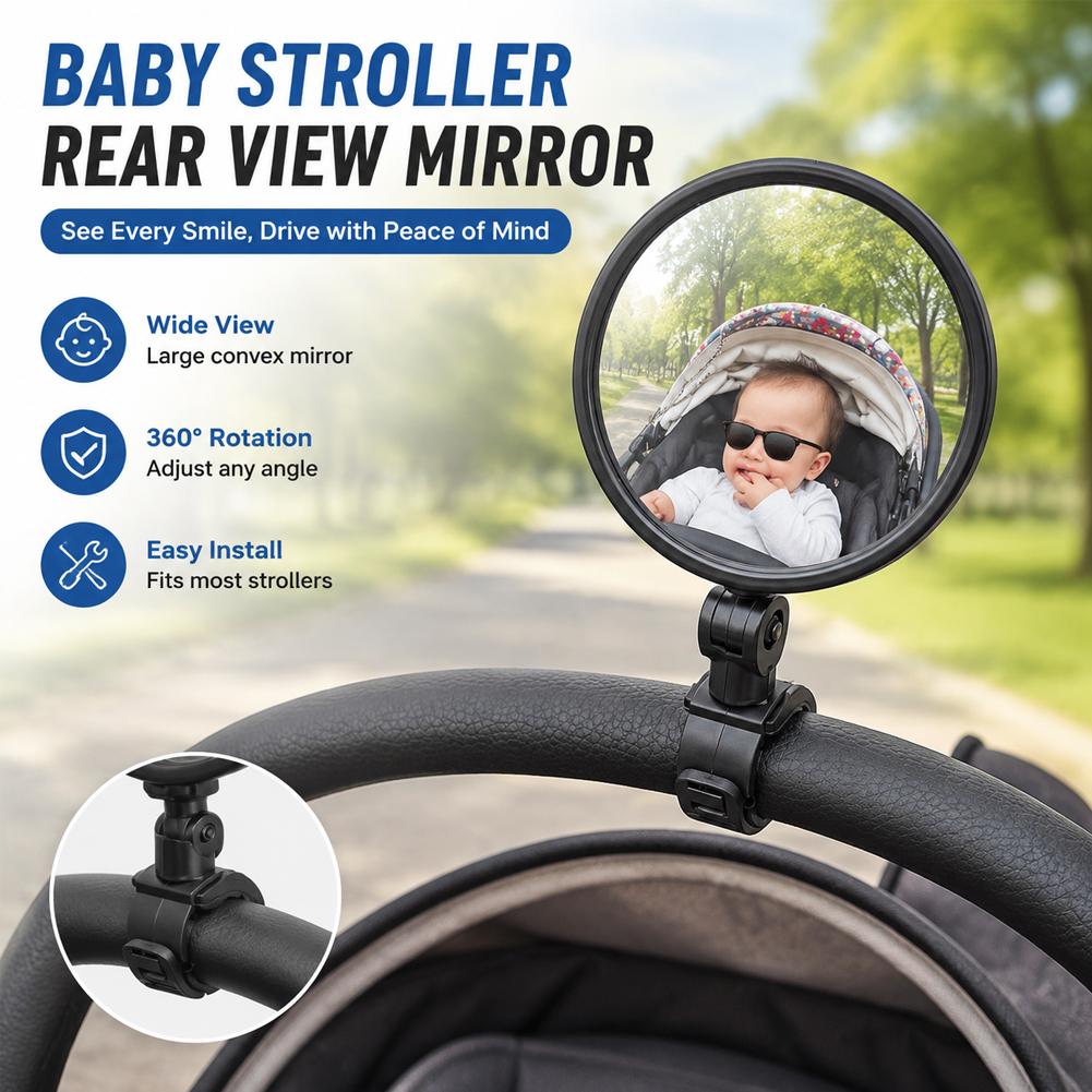 Mirror Handlebar Convex - 2Pcs 자전거 거울 조정 가능한 핸들