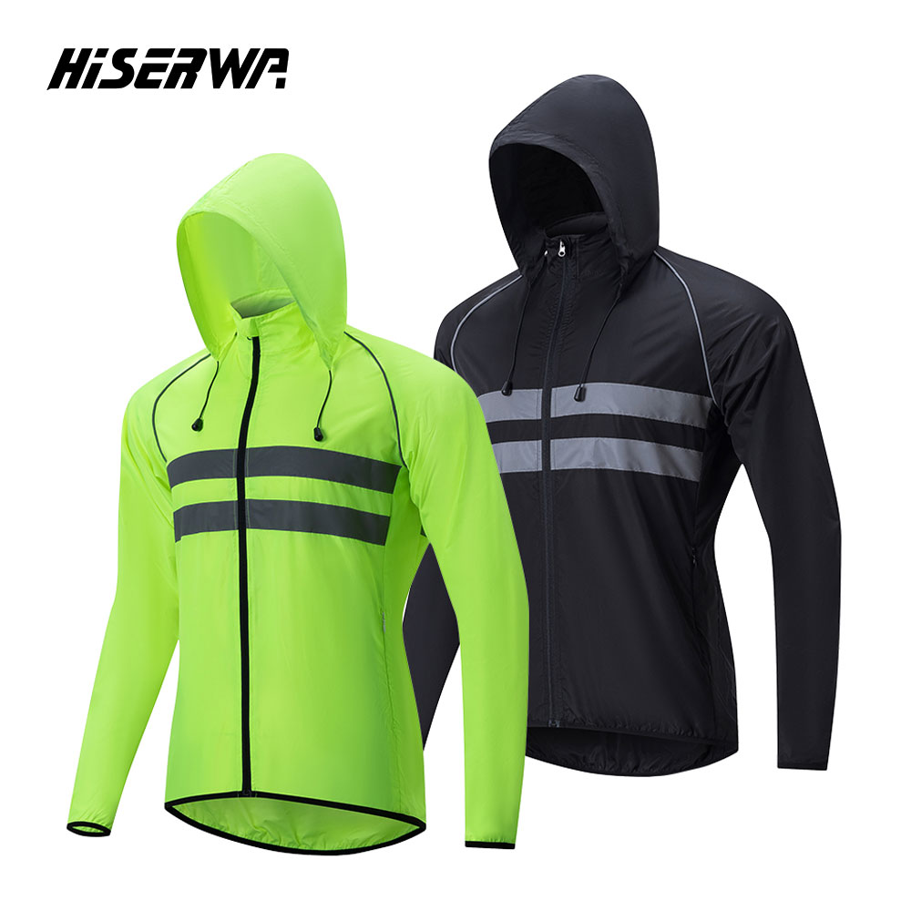 Cycling Commuter Jacket - HISERWA 사이클링 윈드브레이커 방풍 방수 반사