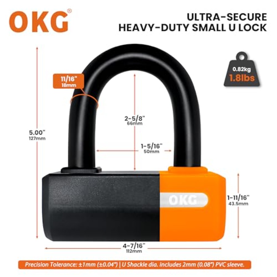 OKG 헤비듀티 소형 U자형 잠금장치 18mm 절단방지 - U Lock Heavy Duty 리뷰 및 가격