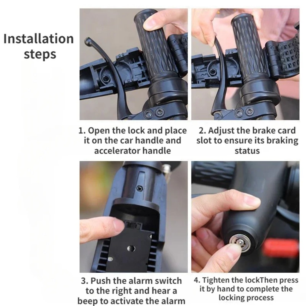 110dB 오토바이 핸들바 알람 잠금 장치 도난 방지  - Commuter Bike Lock 리뷰 및 가격
