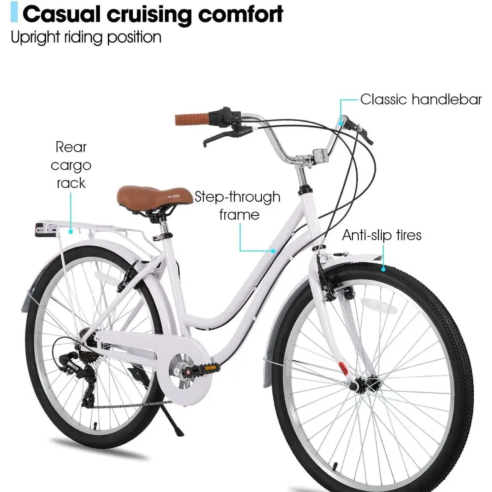 26인치 7단 스텝스루 크루저 자전거(남녀공용, 후면  - Cycling Commute Speed 리뷰 및 가격