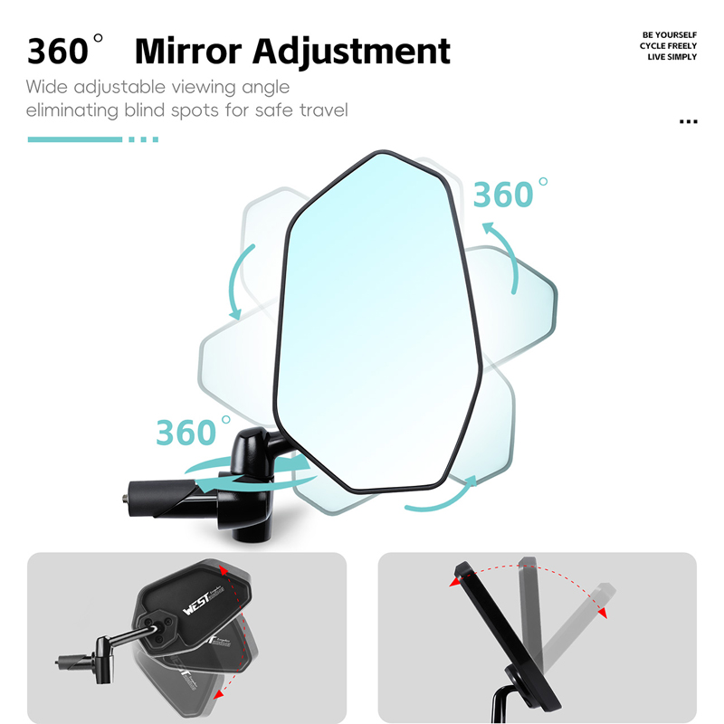 웨스트 바이킹 HD 눈부심 방지 볼록형 백미러 360  - Mirror Handlebar Convex 리뷰 및 가격