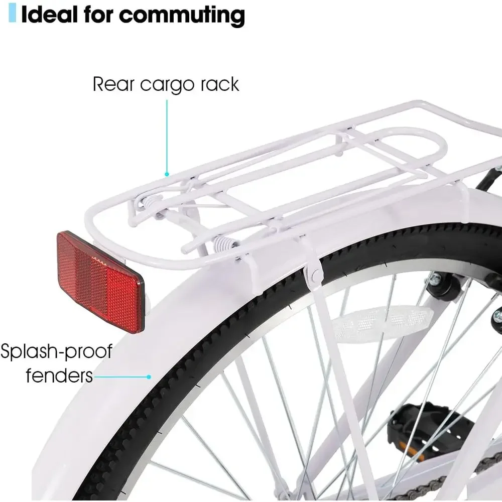26인치 7단 스텝스루 크루저 자전거(남녀공용, 후면  - Cycling Commute Speed 리뷰 및 가격