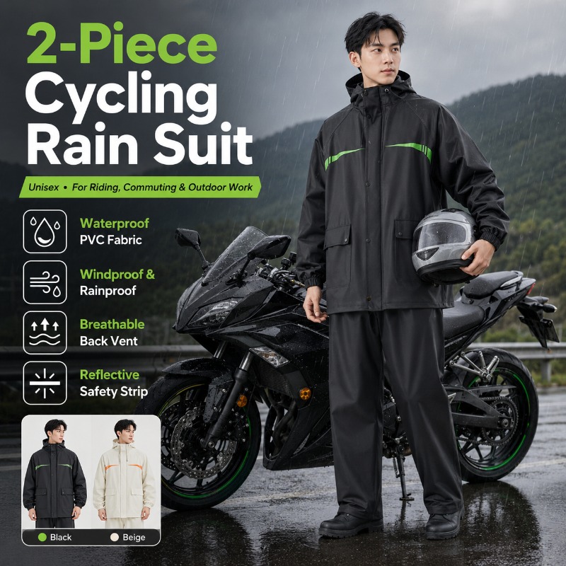 유니섹스 2피스 방수 사이클링 레인슈트 – 라이딩, 출 - Cycling Commute Rain 리뷰 및 가격